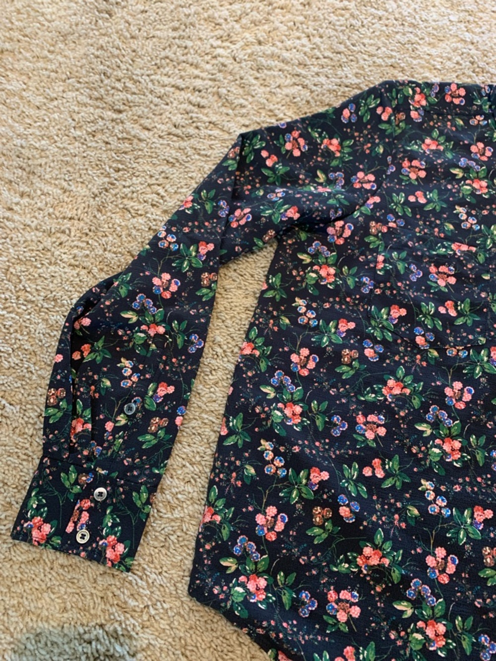 EUC Hill House Women’s The Malone Multi Color Floral Chic Collar Button-Up Shirt - Picture 6 of 11